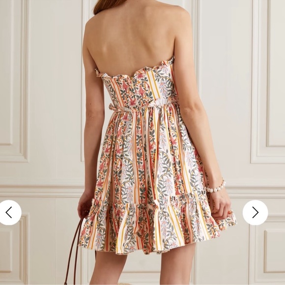 NWT Agua by Agua Bendita Rosa strapless ruffle mini dress - Picture 12 of 14